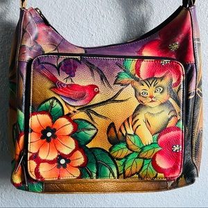 Anuschka Hand Painted Leather Crossbody